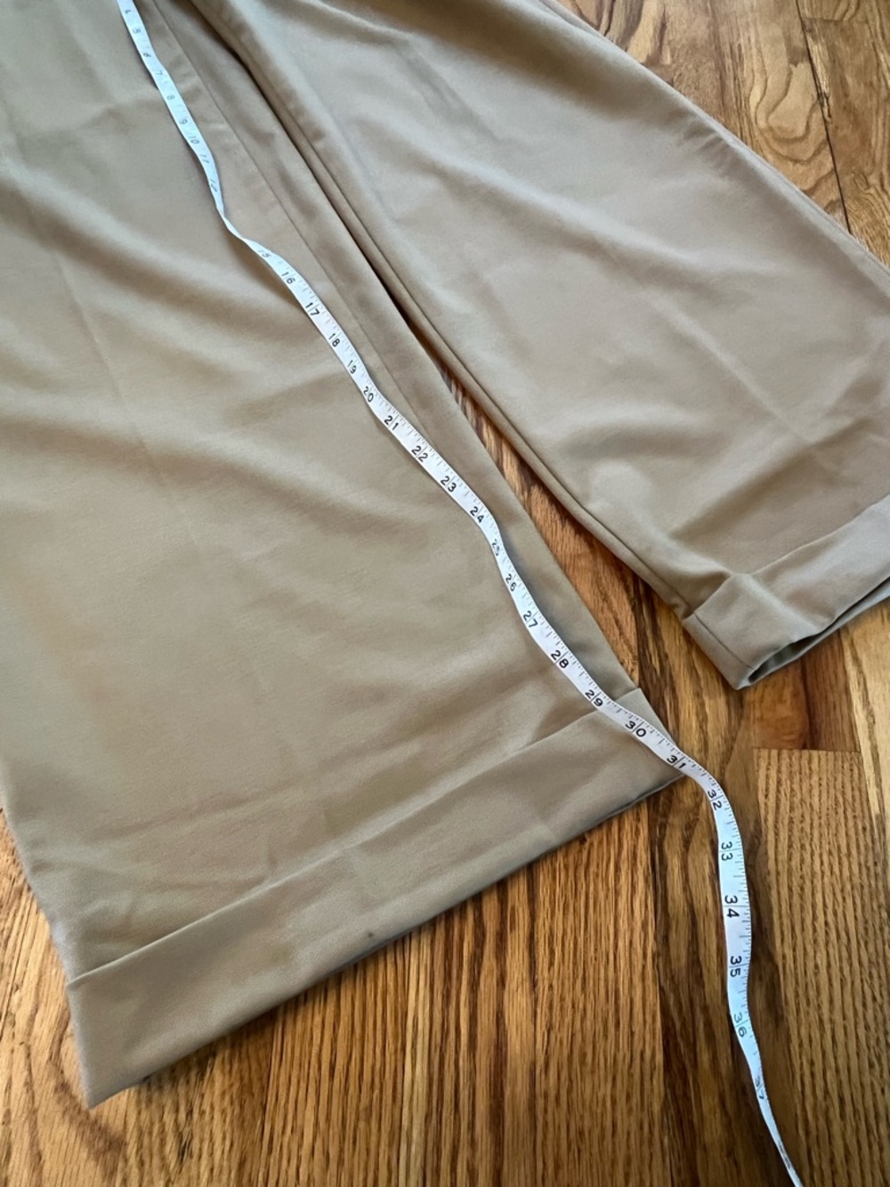 Sophie‎ Rue Pleated Wide Leg Trousers Tan Camel XS High Waisted Tucked Pant b5 - Picture 6 of 8